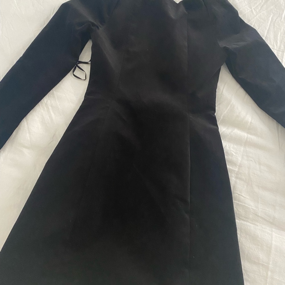 NWT ALC Carolyn Puffed Sleeved velvet mini dress - Picture 3 of 5